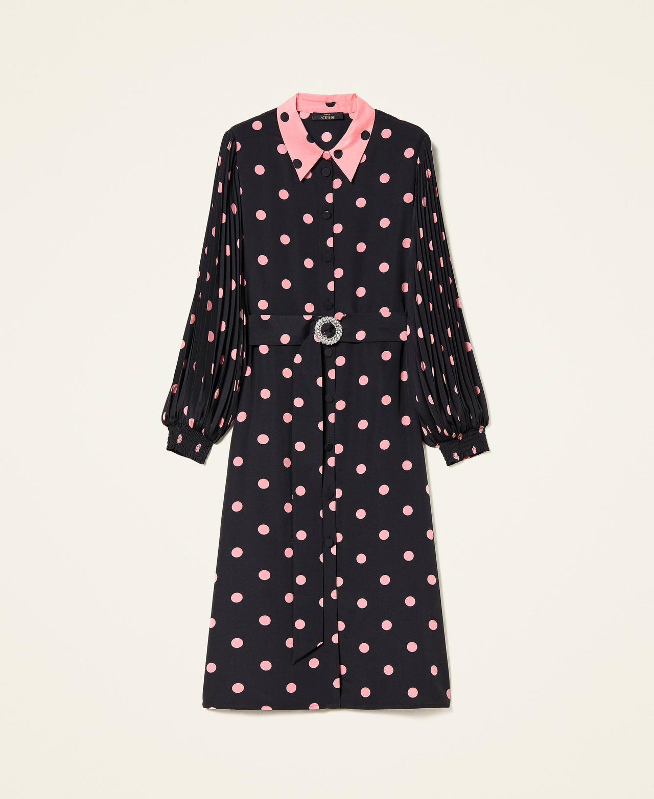 Polka dot shirt dress