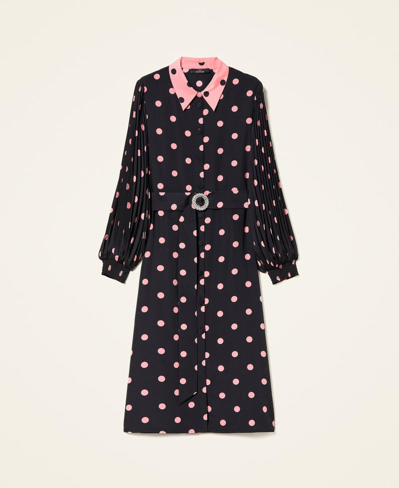 Polka dot shirt dress