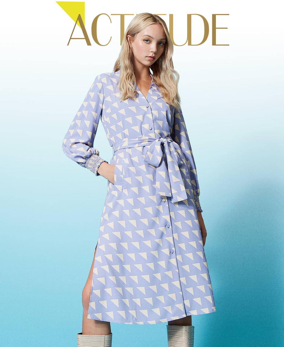 Robe chemisier avec polyester recyclé