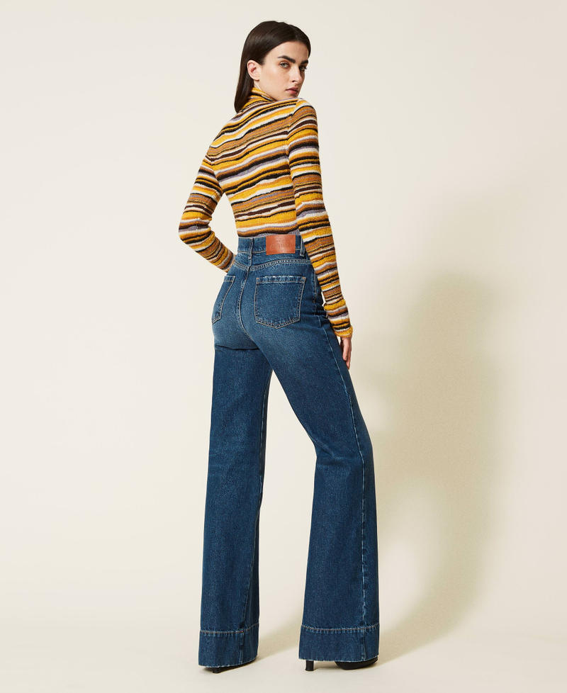 High waist bell bottom jeans