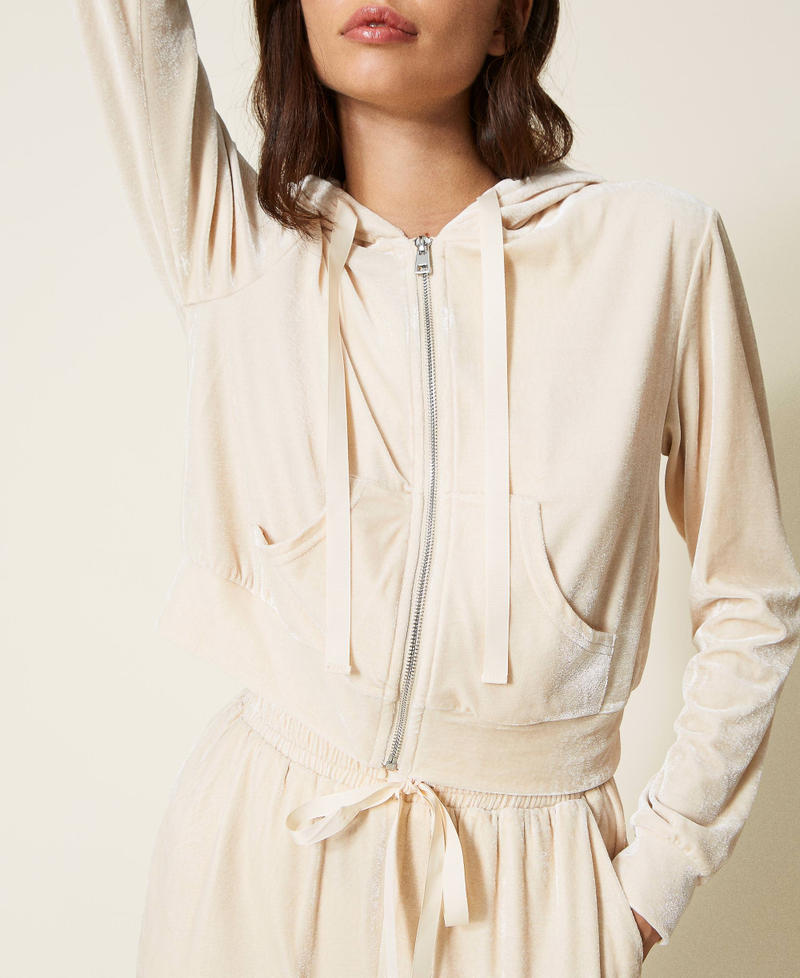 Chenille zipped hoodie and joggers