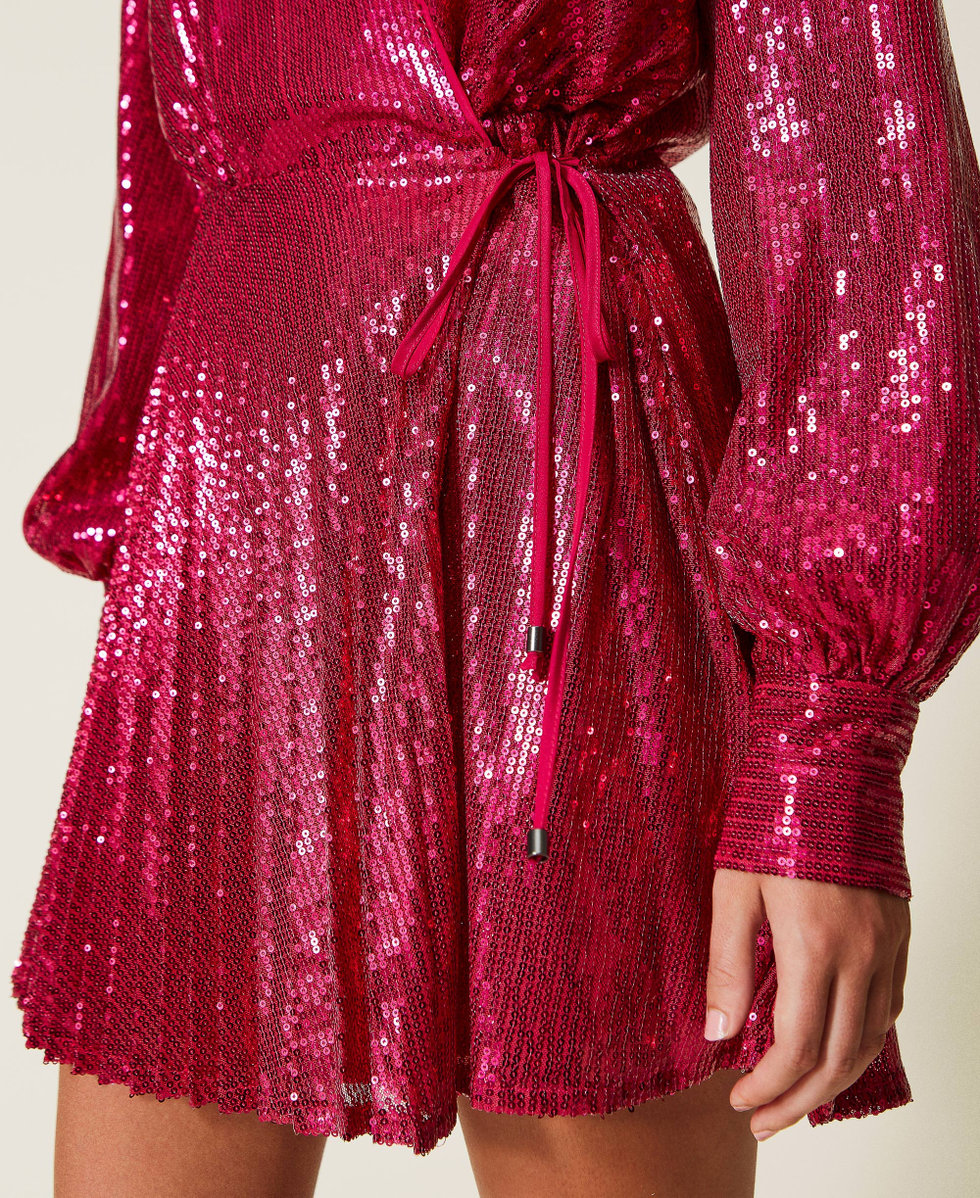 Robe sequins rose sales