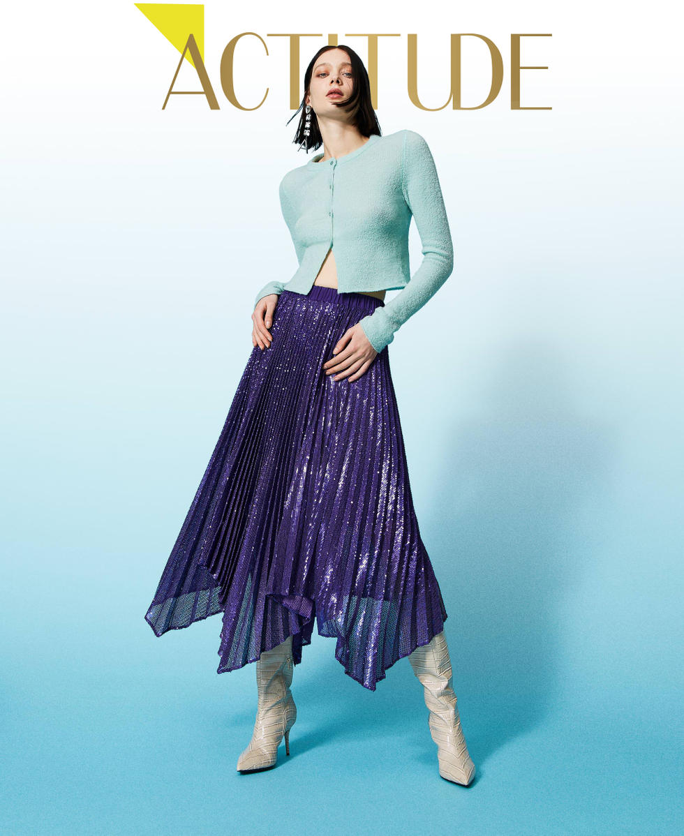 Full sequin long skirt