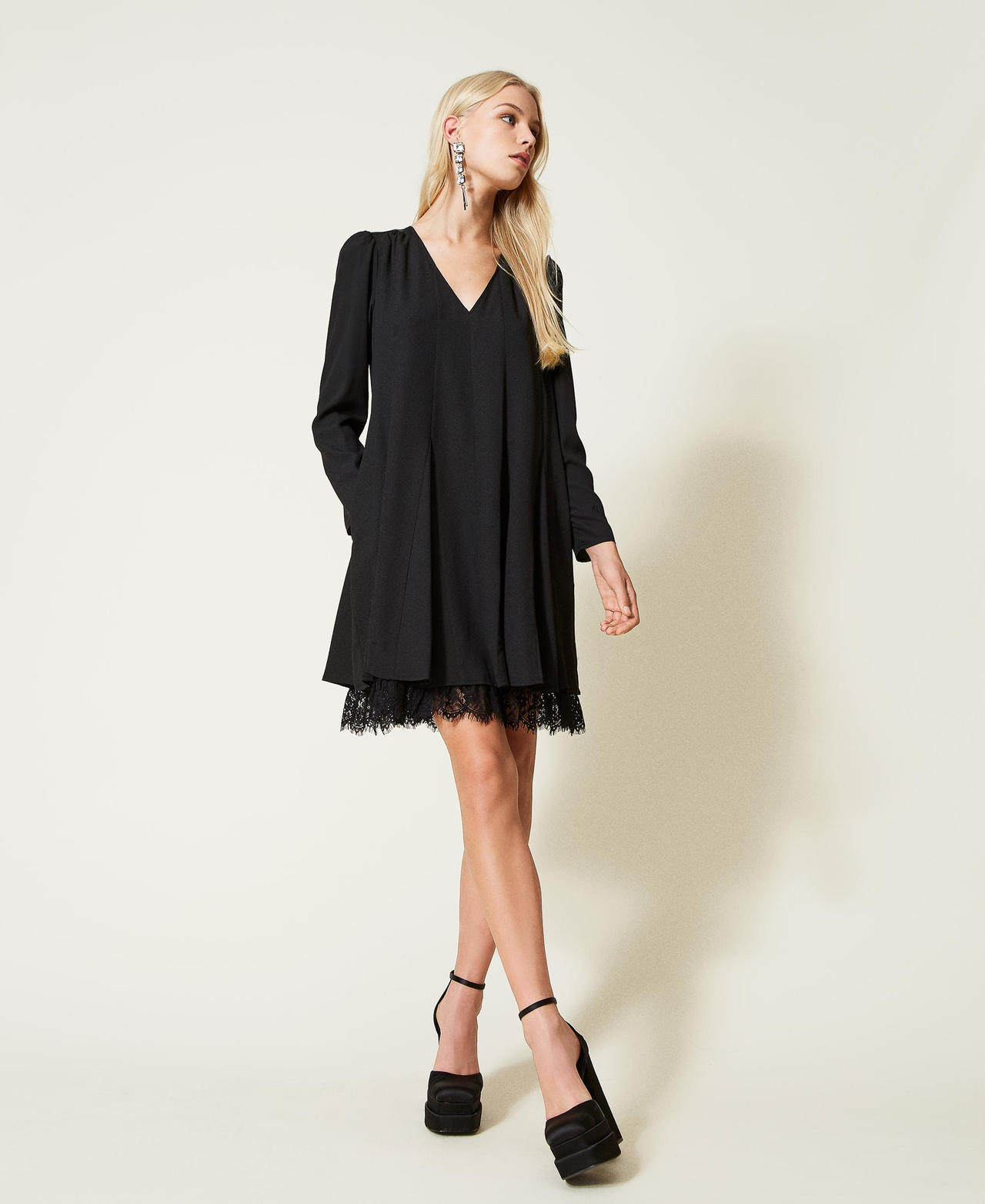 Recycled polyester short dress