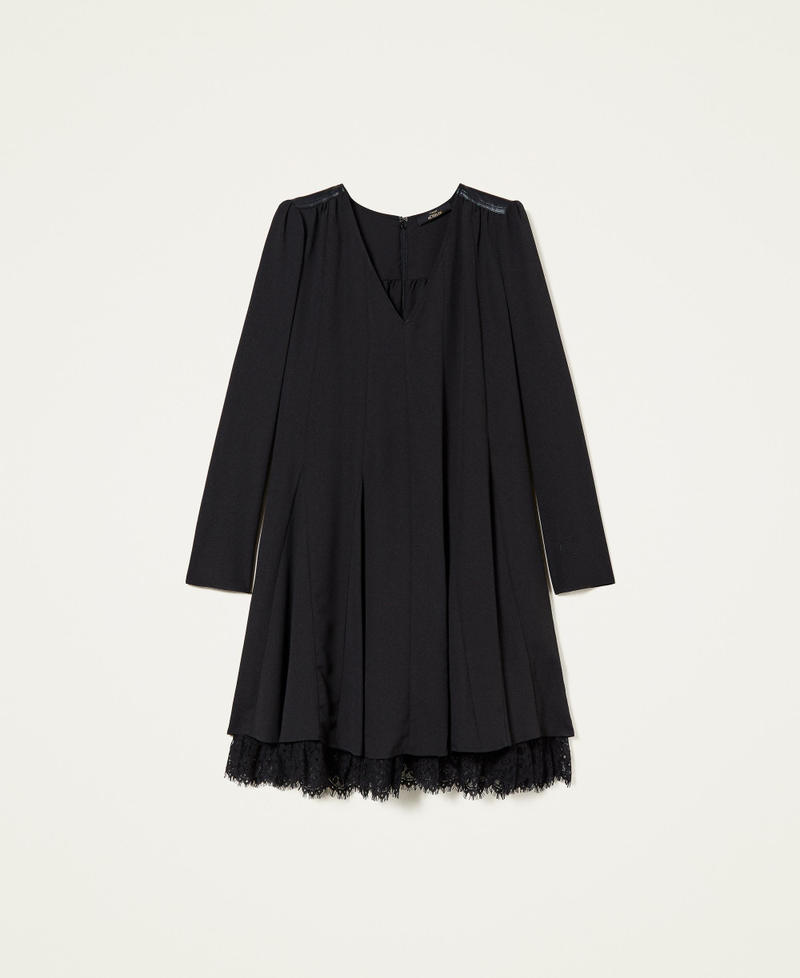 Robe courte avec polyester recyclé Noir Femme 222AP272A-0S