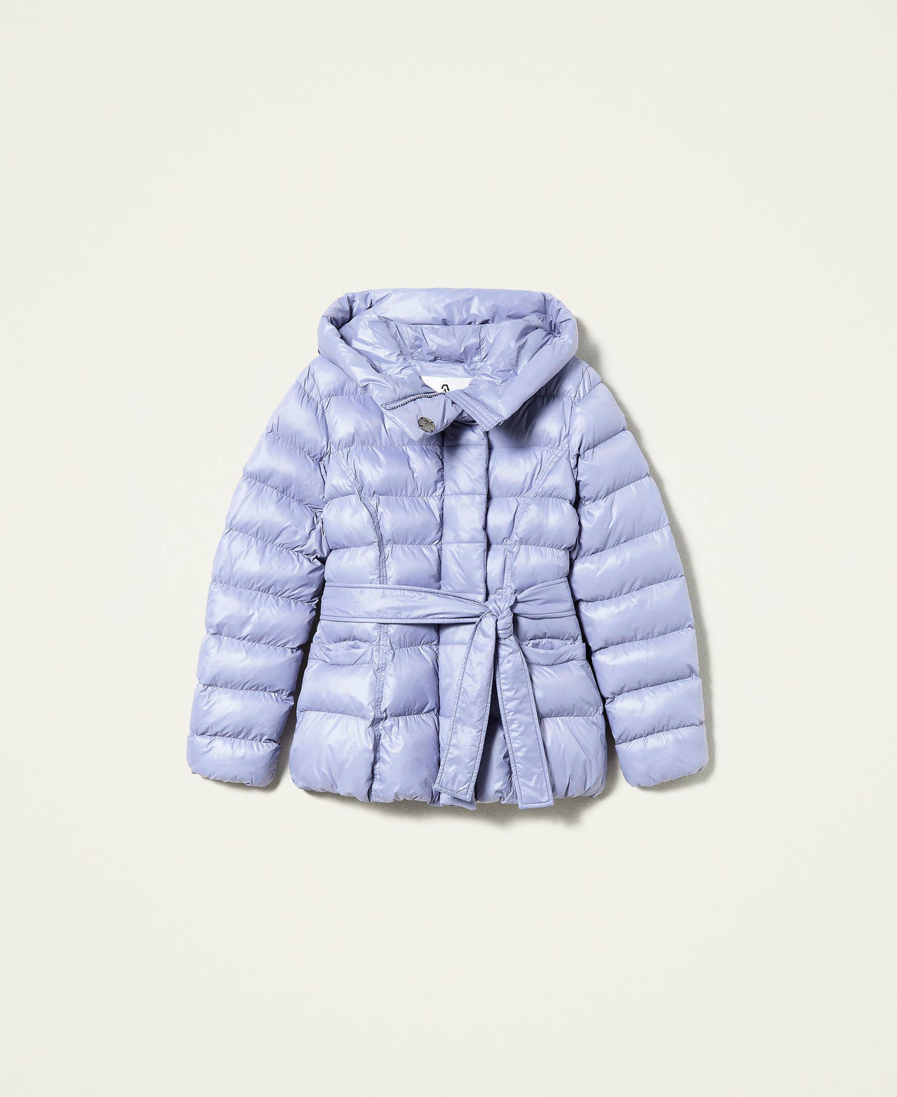 Short puffer jacket made from recycled technical fabric "Persian Violet" Purple Woman 222AP2730_10056_0S