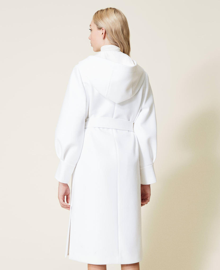Manteau long avec polyester recyclé Beige « Parchment » Femme 222AP2740-04