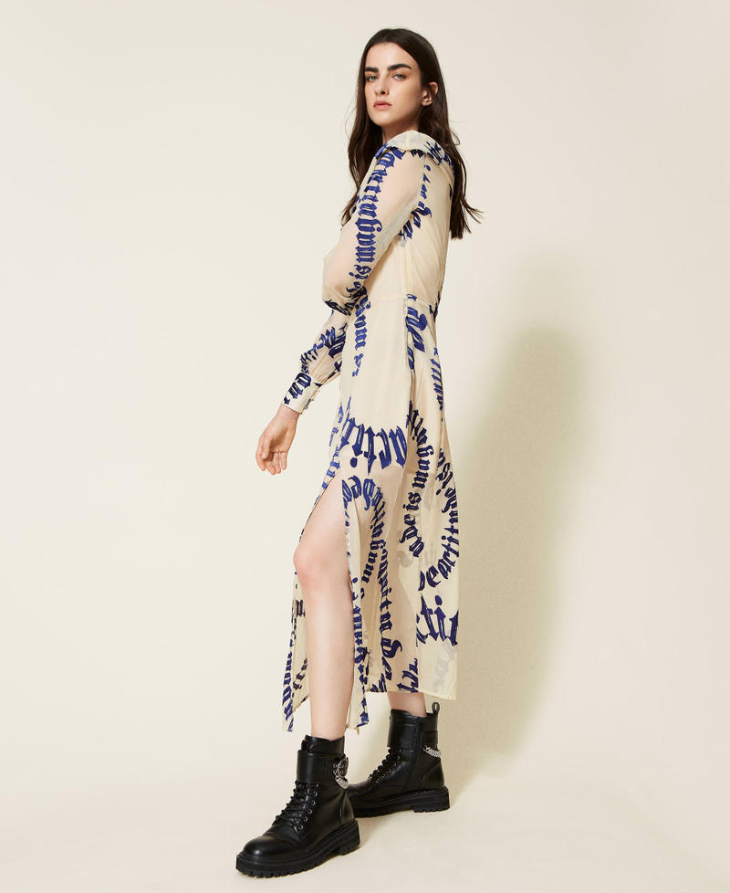 Maxikleid mit Dévoré-Print