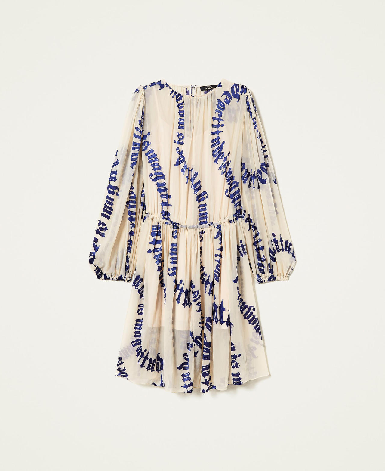Short dress with dévoré print