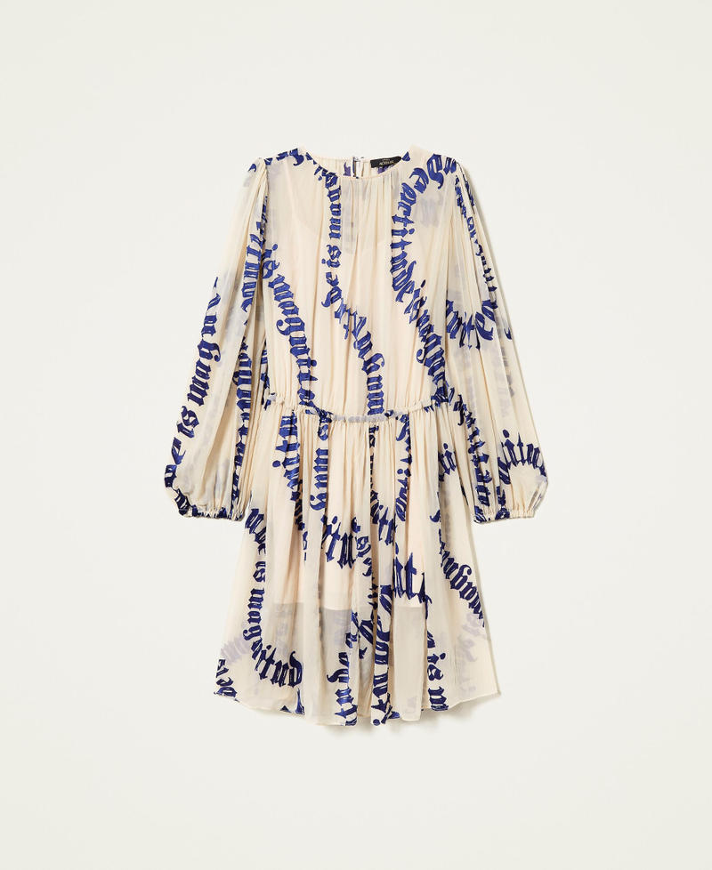 Short dress with dévoré print