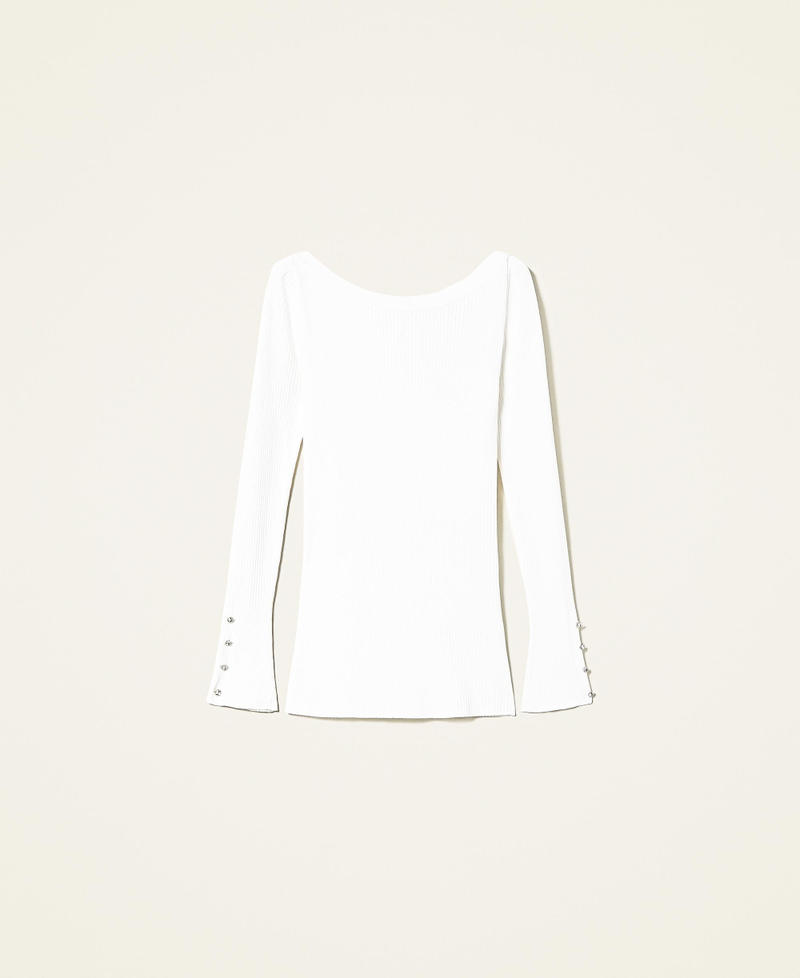 Pull c&ocirc;tel&eacute; avec strass