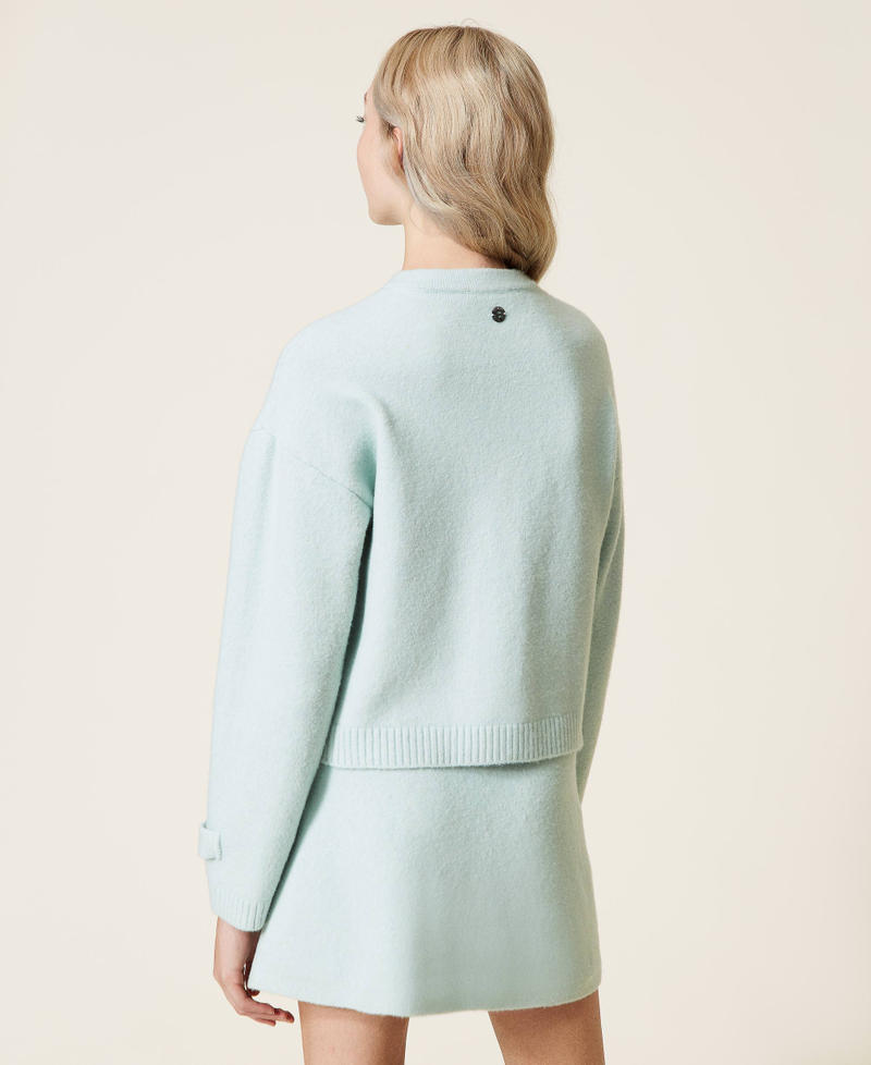 Felted-like knit cardigan