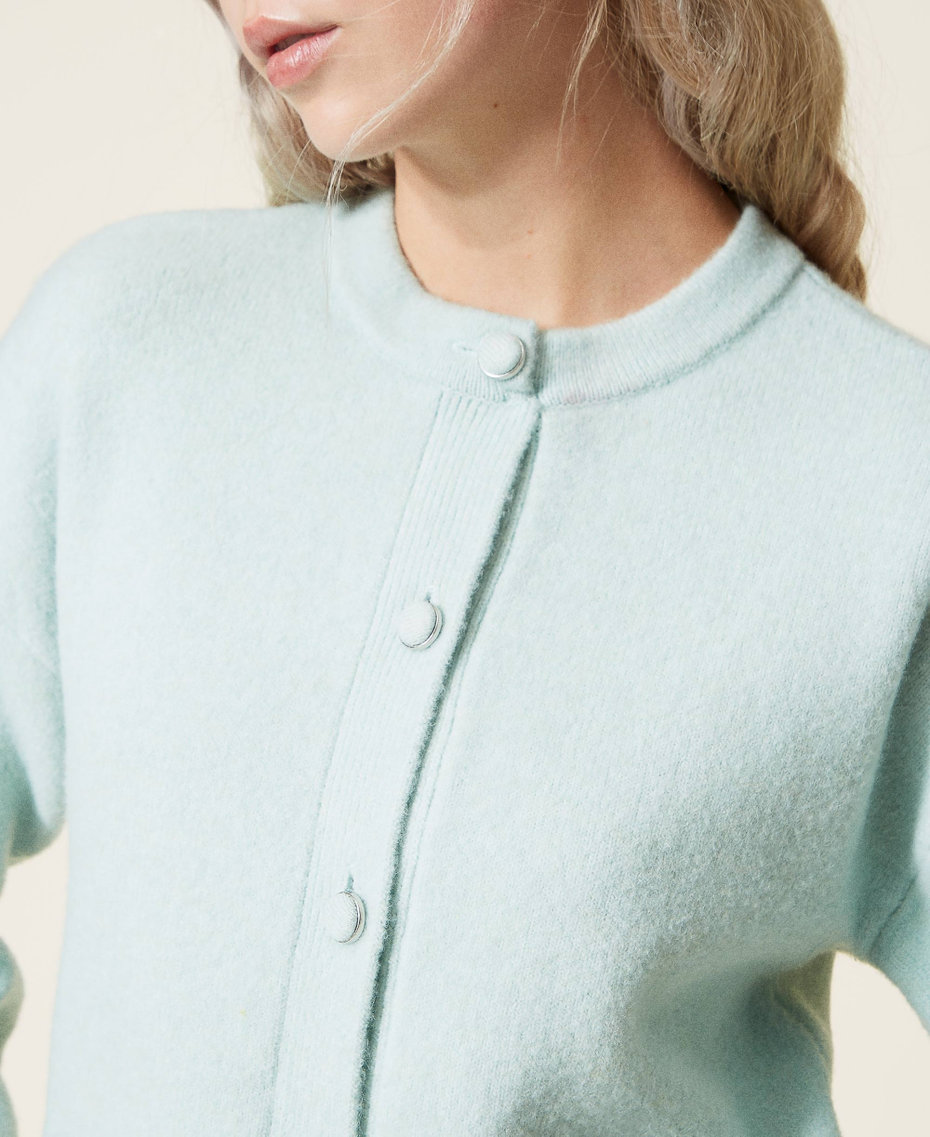 Felted-like knit cardigan