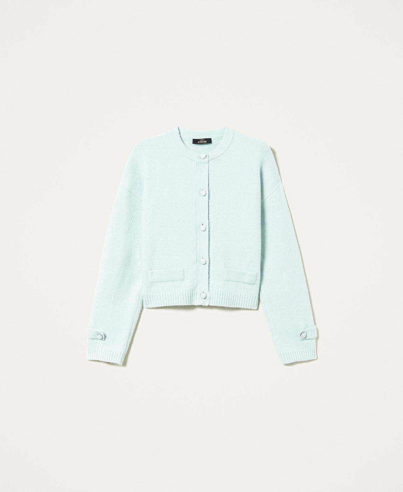 Felted-like knit cardigan