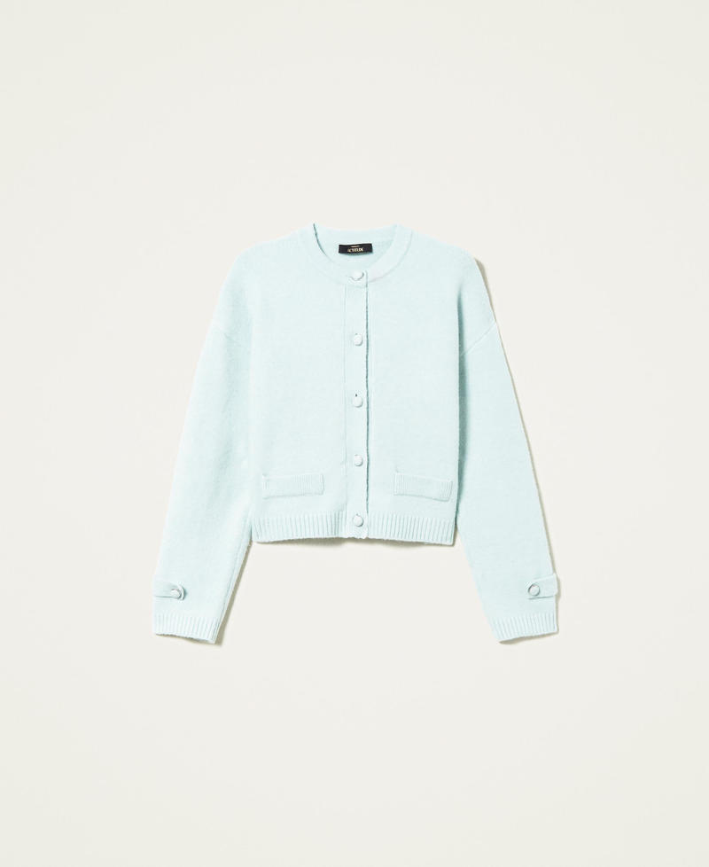 Felted-like knit cardigan