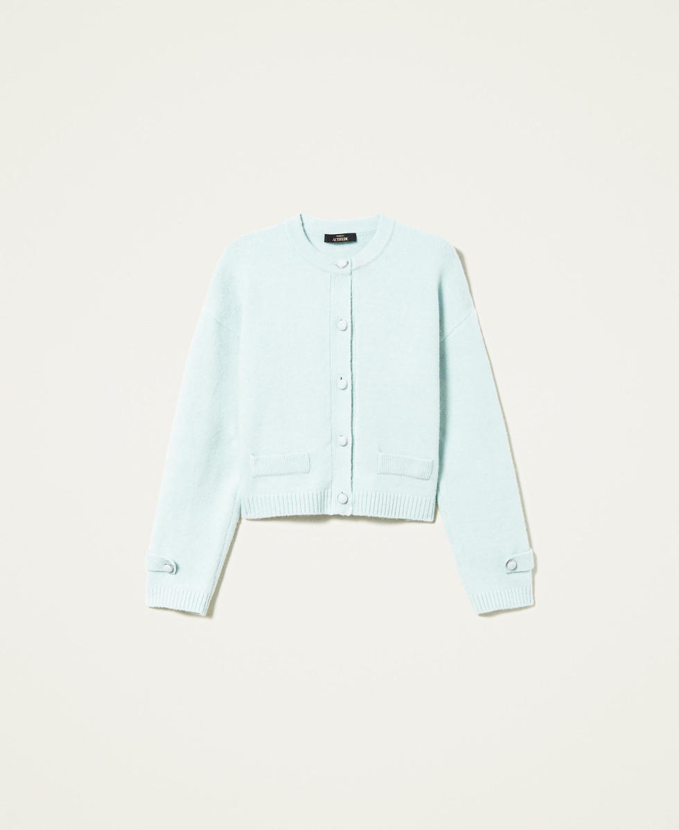 Felted-like knit cardigan