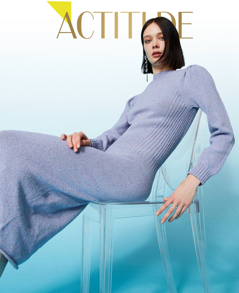 Midikleid mit Recyclinggarn