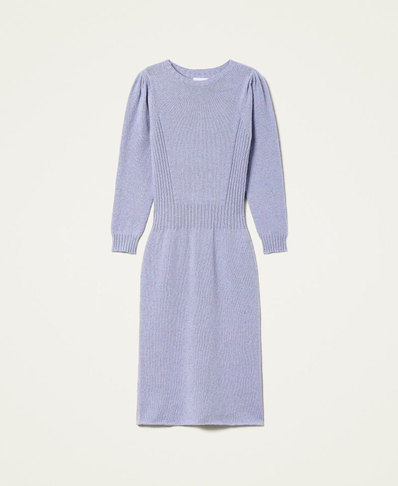 Платье миди с содержанием переработанной пряжи Фиолетовый "Персидская фиалка" женщина 222AP3265-0S