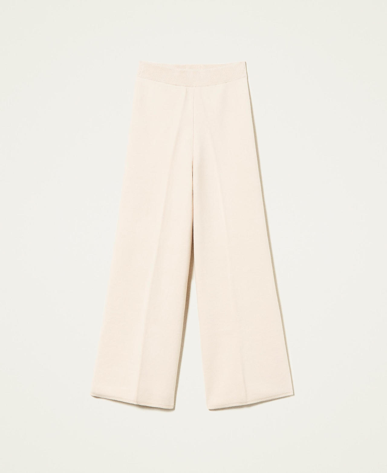 Recycled yarn trousers "Parchment" Beige Woman 222AP327E-0S