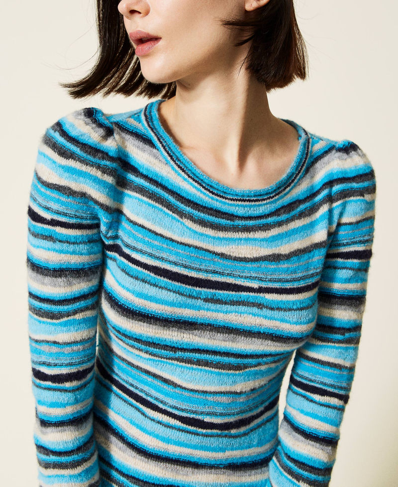 Abito lungo fitted multicolor