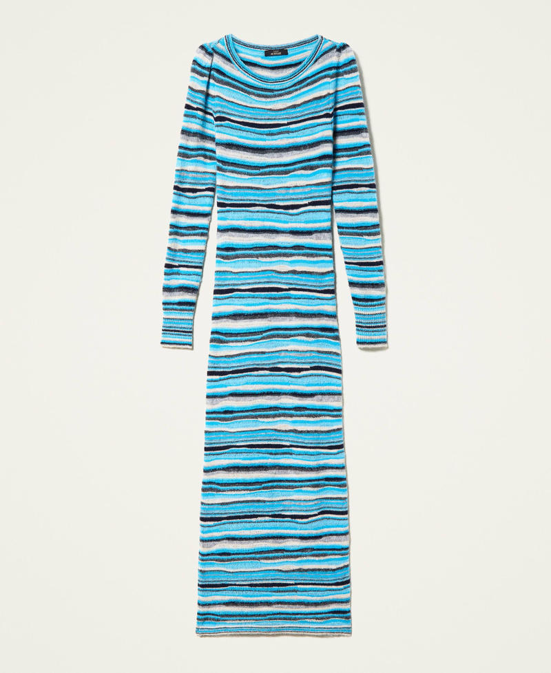 Abito lungo fitted multicolor