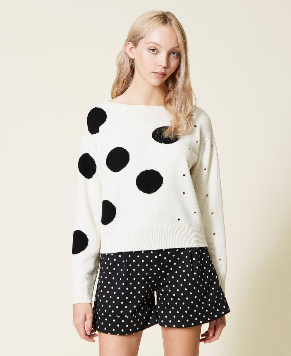 White polka dot jumper cheap