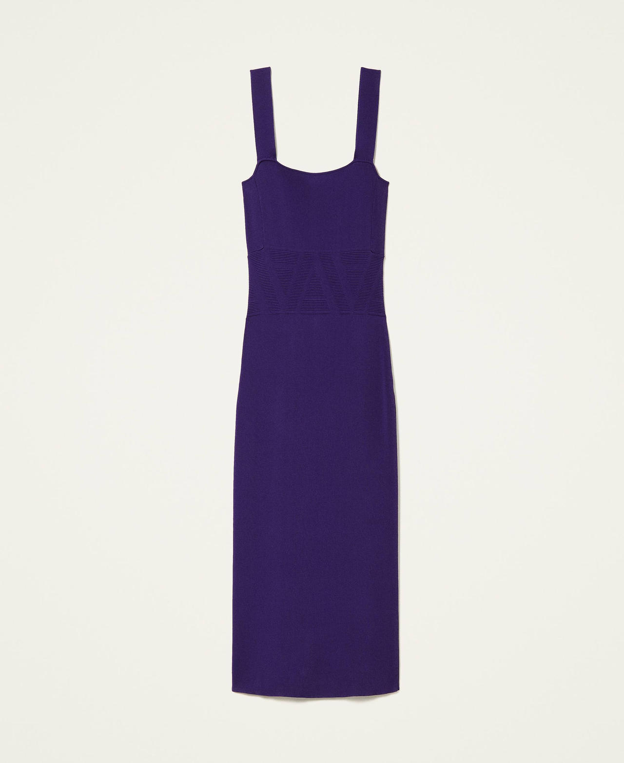 Трикотажное платье миди Фиолетовый "Индиго" женщина 222AP3482-0S