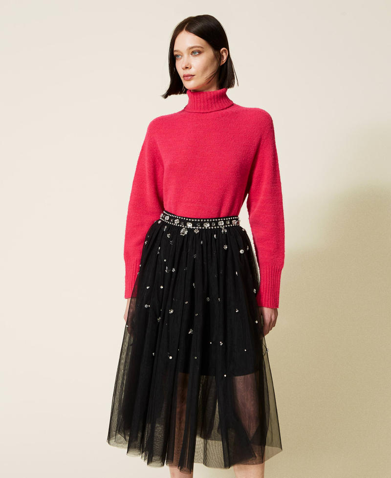 Seamless wool blend jumper