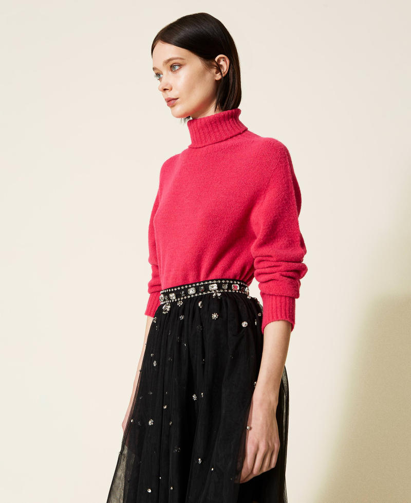 Seamless wool blend jumper