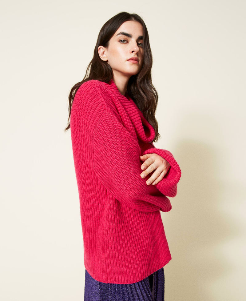 Maxi pull avec franges strass&eacute;es