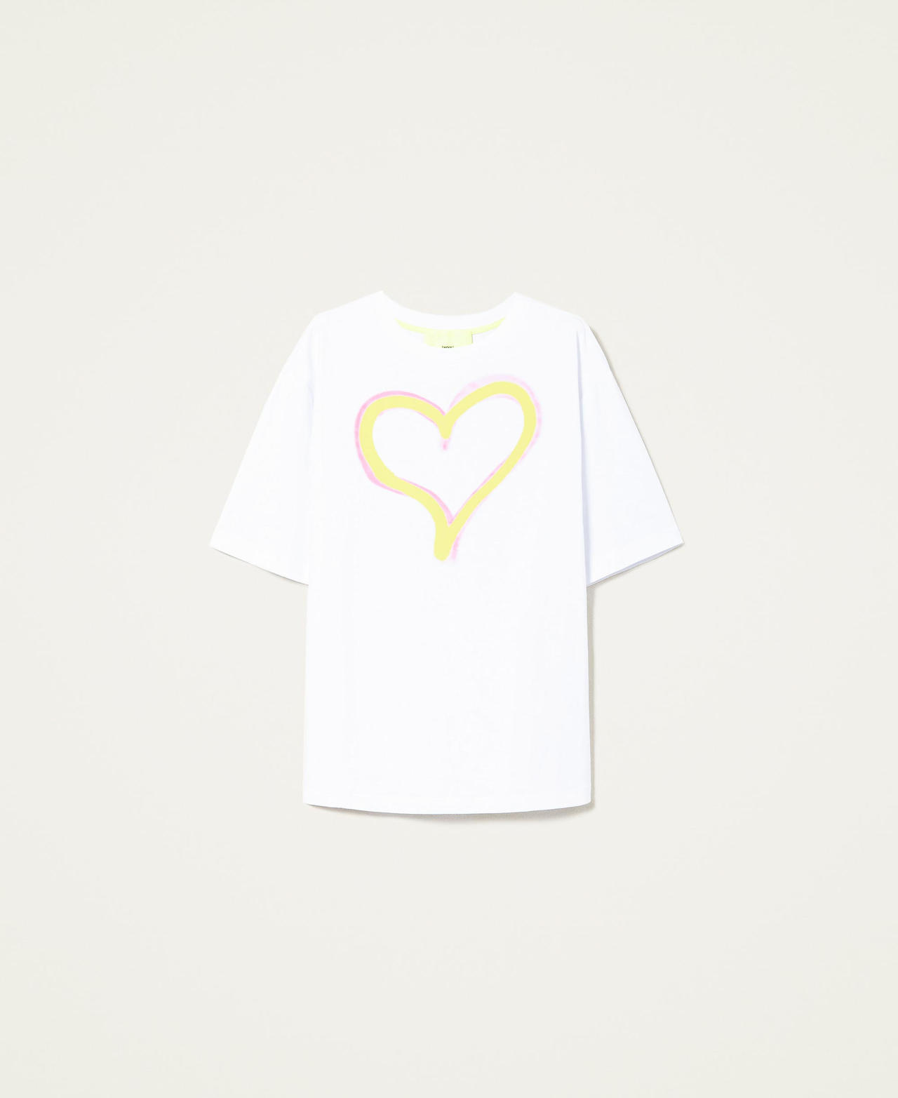 T-shirt unisex MYFO con cuore Nero Unisex 222AQ2012-0S