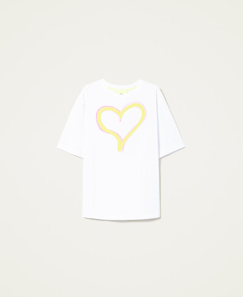 Unisex MYFO t-shirt with heart Black Unisex 222AQ2012-0S