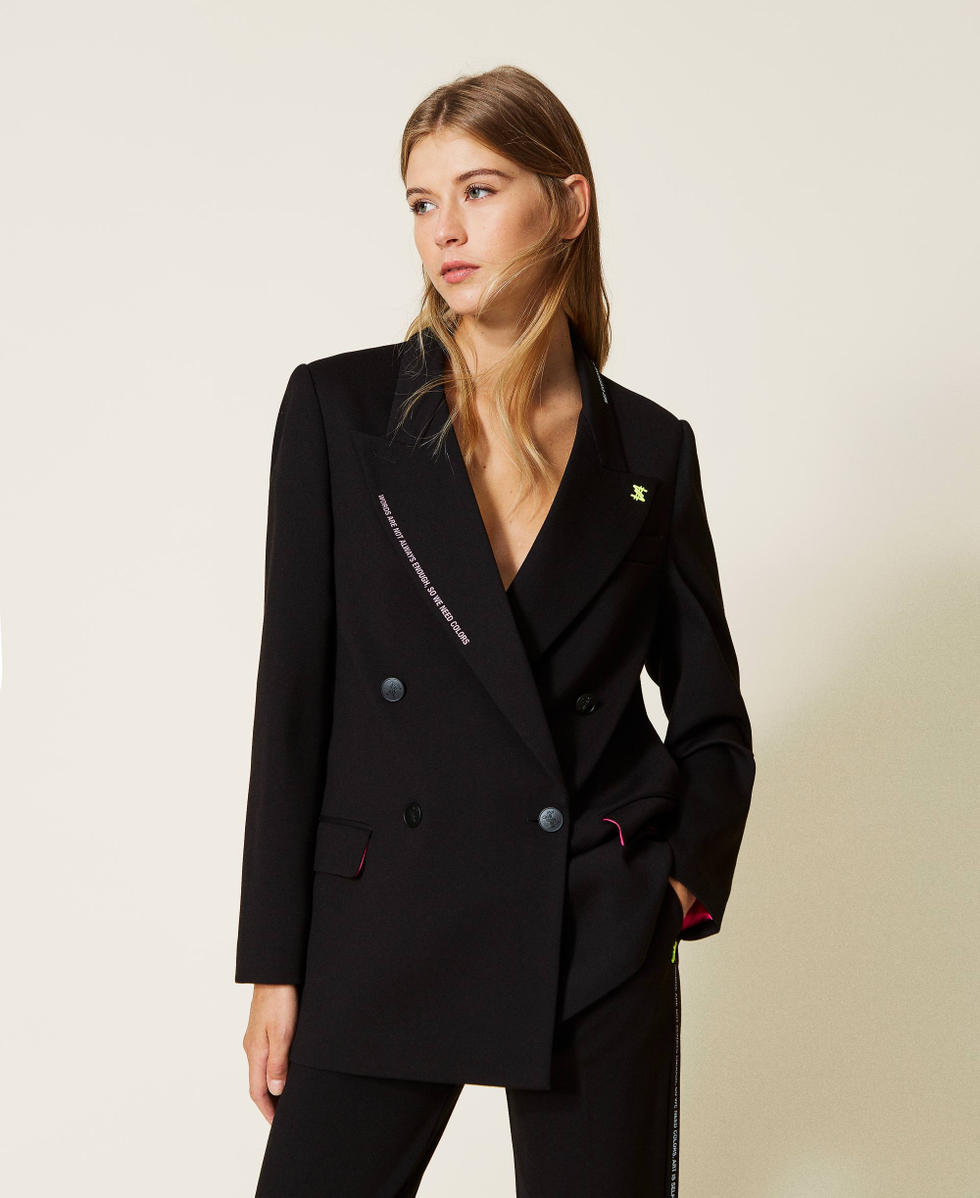 Double-breasted MYFO blazer with print