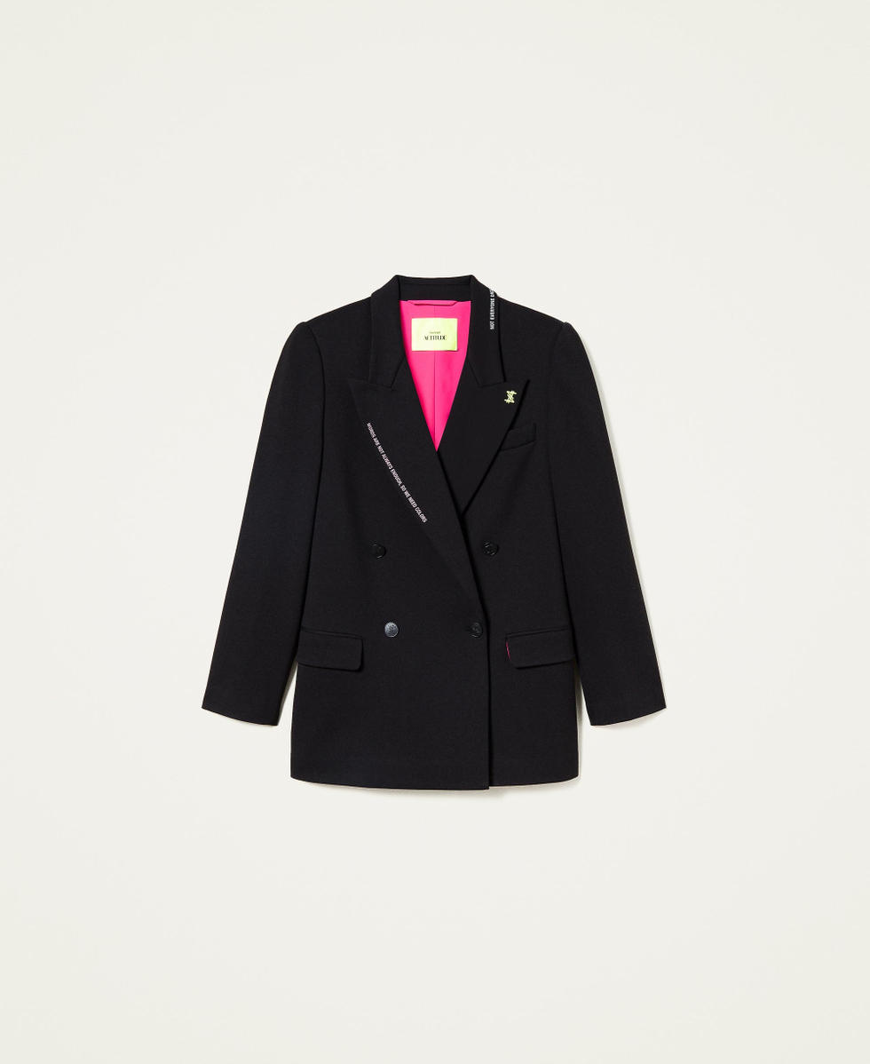 Double-breasted MYFO blazer with print