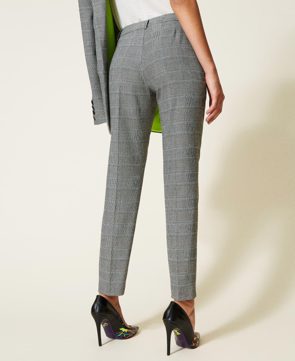 Glen plaid MYFO cigarette trousers Woman Grey TWINSET Milano