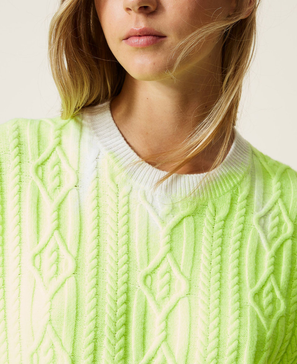 Pull jaune fluo femme top