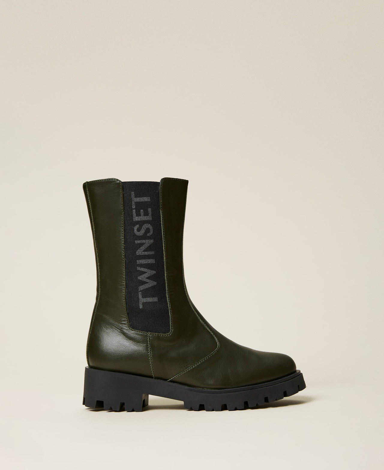Chelsea boots with logo "Cypress" Green Girl 222GCJ01A-02