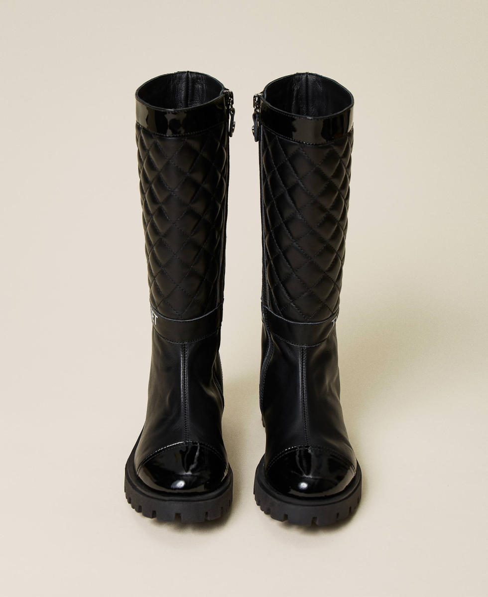 Botte en cuir fille shop