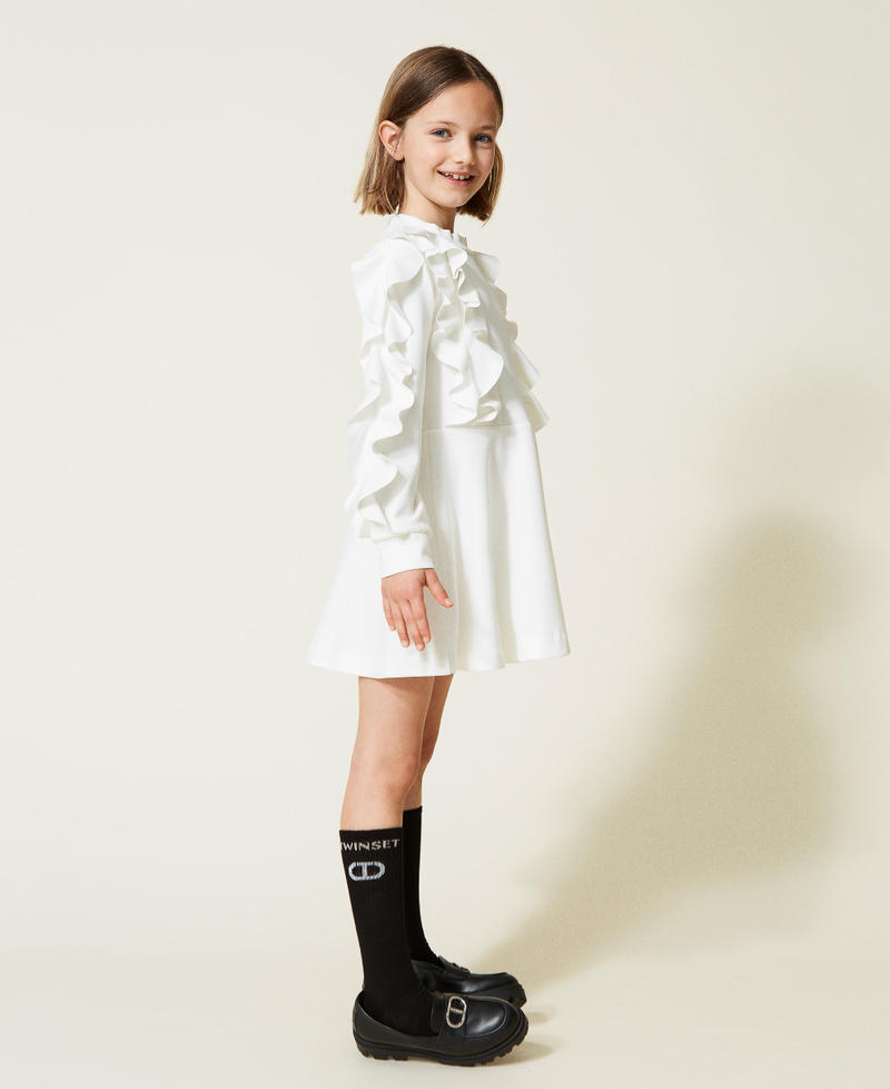 Leather loafers with logo and strap