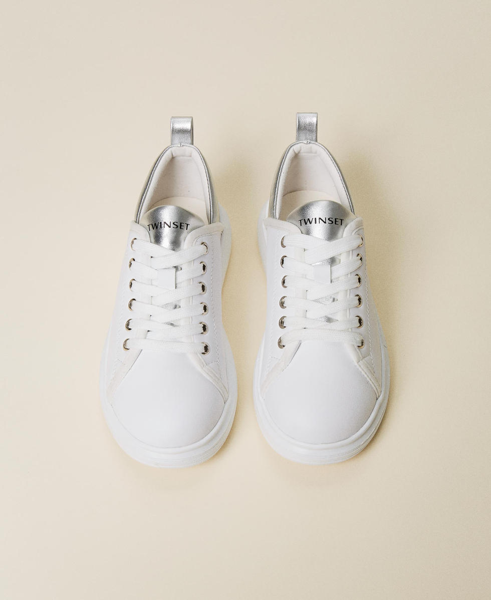 Sneakers con inserto laminato Bambina Bianco TWINSET Milano