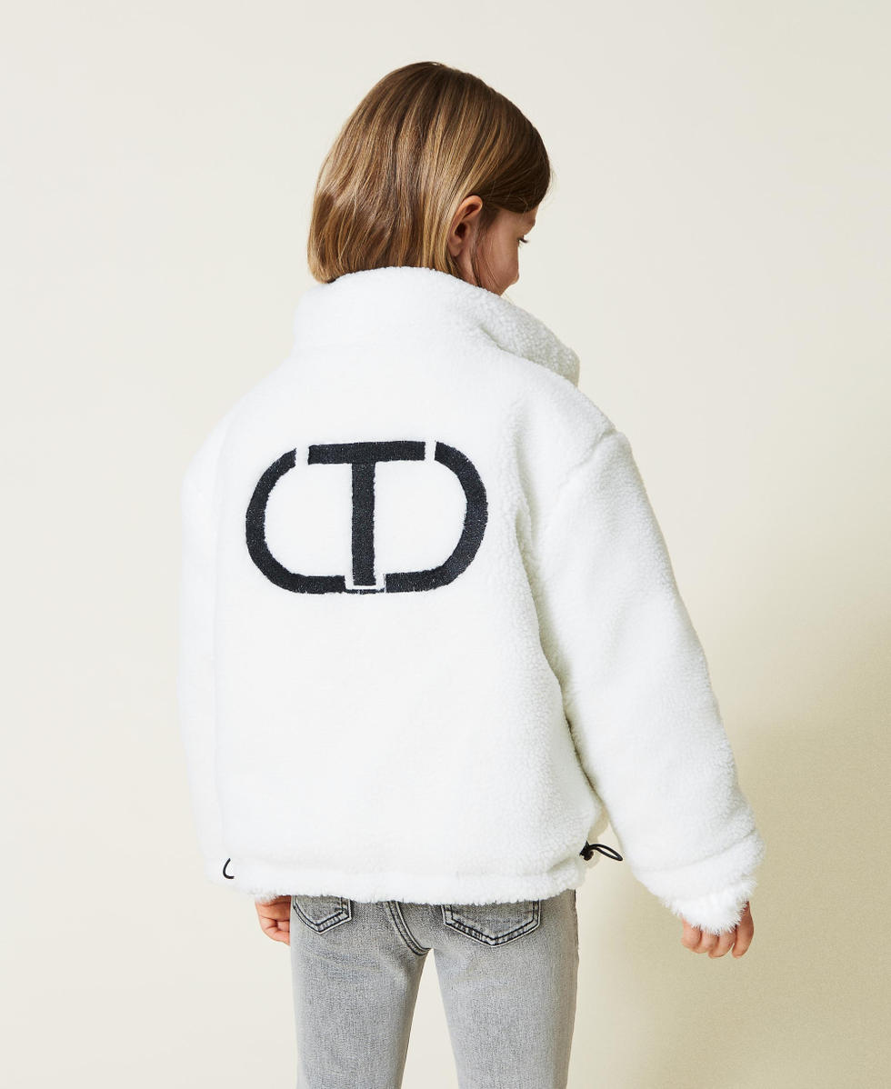 Champion white fur hoodie on sale