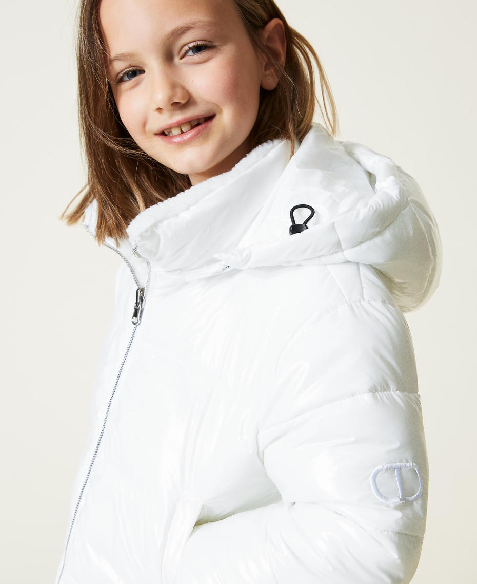 Reversible puffer jacket with faux fur Off White Girl 222GJ211E-06