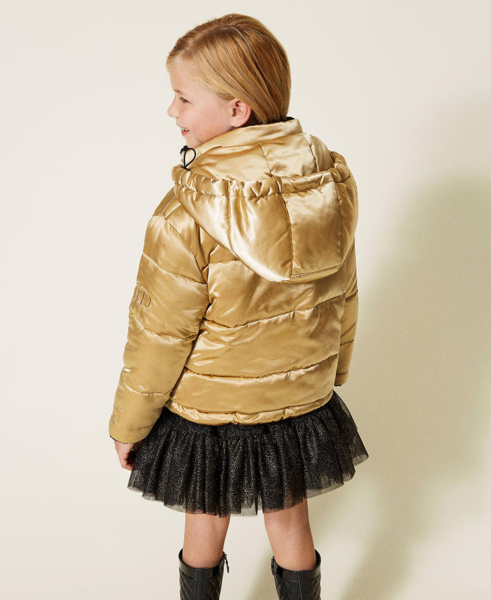 Ladies gold puffer jacket hotsell