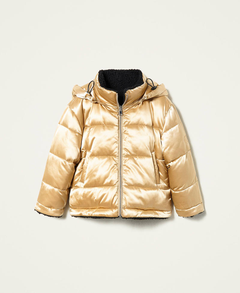 Reversible puffer jacket with faux fur Off White Girl 222GJ211E-0S
