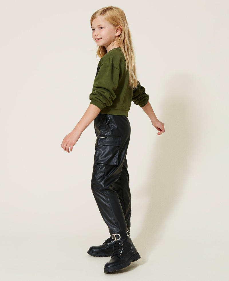 Sweatshirt mit Logo und Spitze