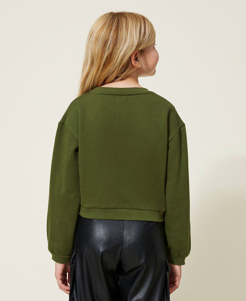 Sweatshirt mit Logo und Spitze