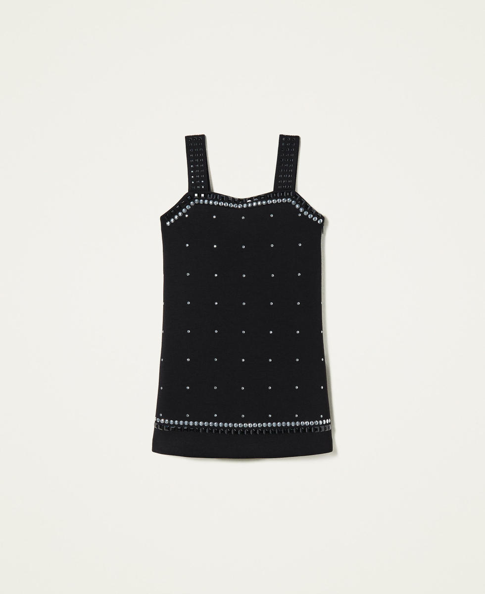 Scuba dress with studs