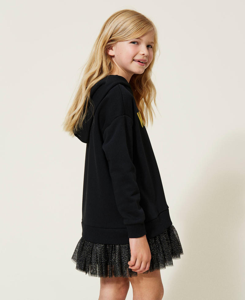 Robe en molleton avec tulle paillet&eacute;