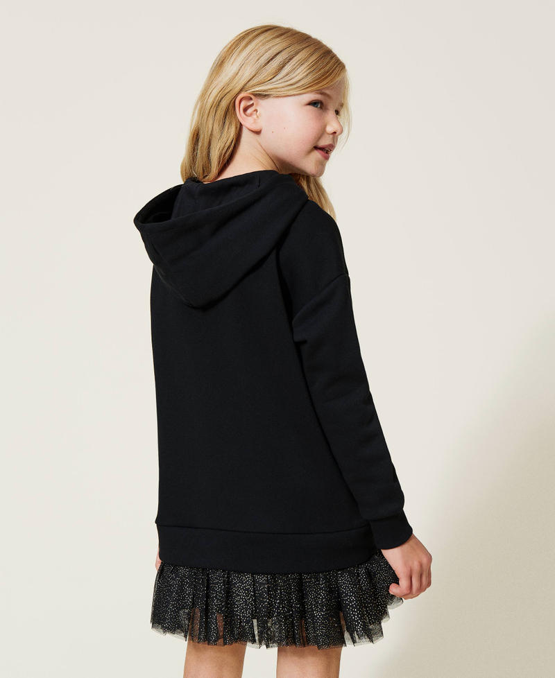 Robe en molleton avec tulle paillet&eacute;