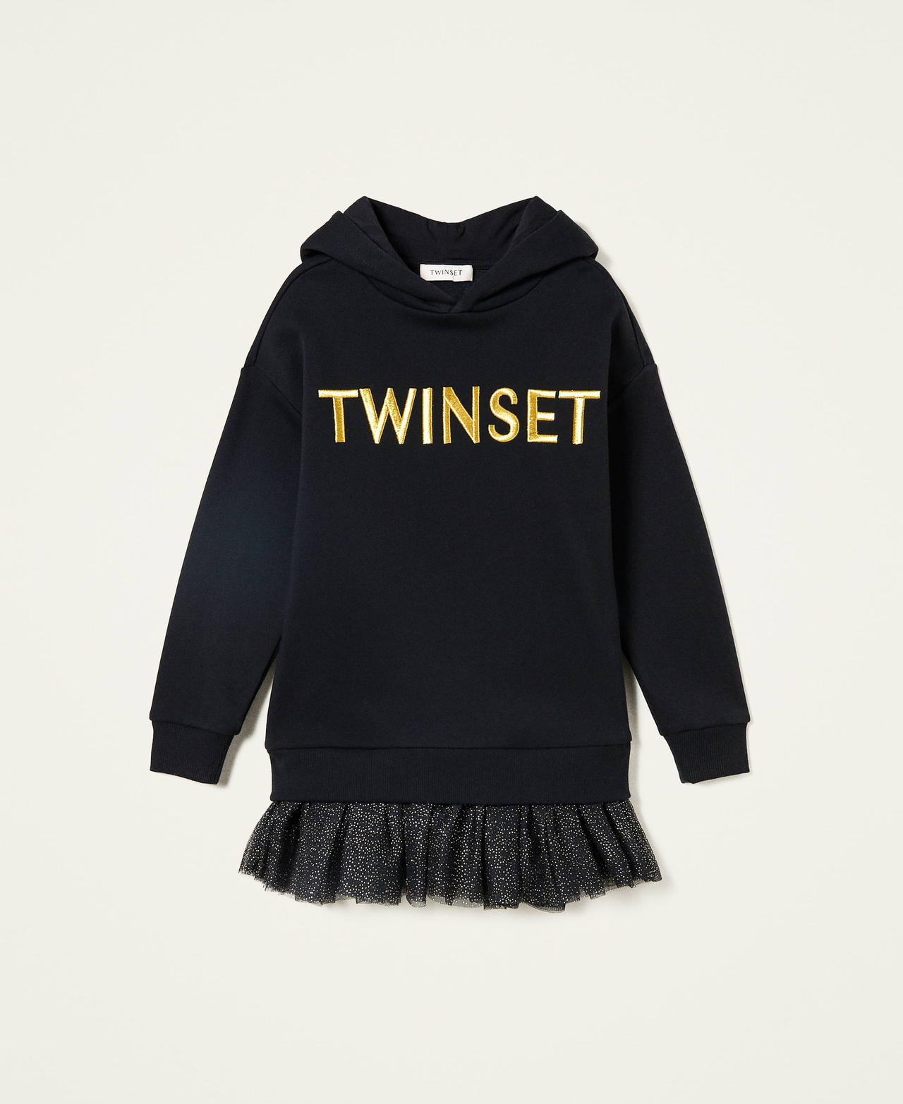 Robe en molleton avec tulle paillet&eacute;